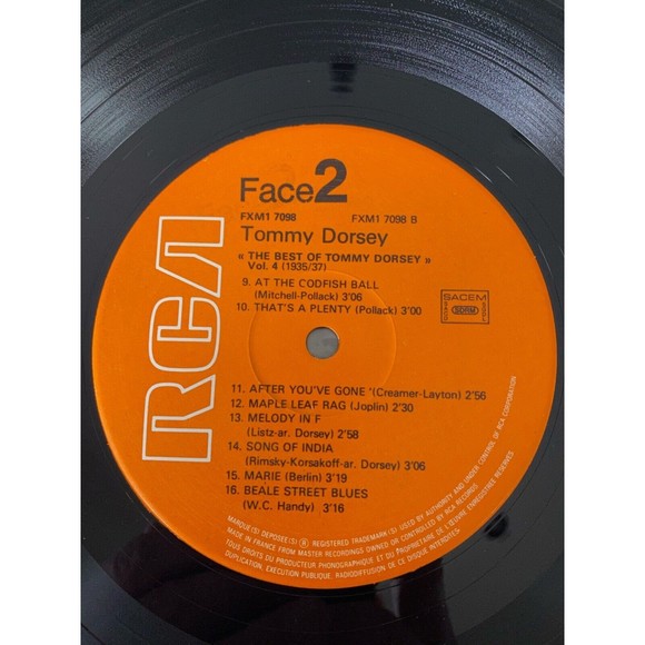 Best of Tommy Dorsey Volume 4 (1935/1937) RCA FXM1 7098 1975 Import France VG+ - Picture 7 of 7